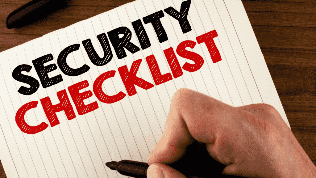 Notepad With Security Checklist Title